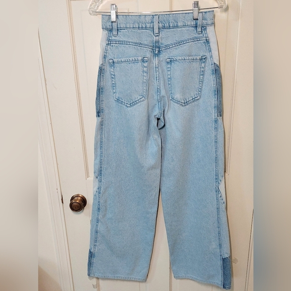 Pacsun High Rise Wide-leg Baggy Jeans With Patchwork Side Panels, Size 25 - Picture 6 of 12